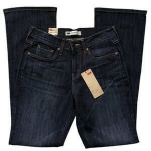 NWT Levi's 515 Bootcut Jeans Womens 4 / 27 in Dark Blue Wash Denim Mid Rise New
